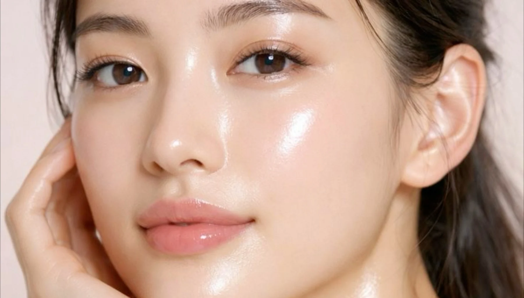 Glowing skin after facial